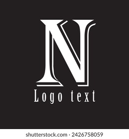 N logo with black background