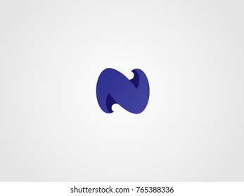 N logo, blue wave