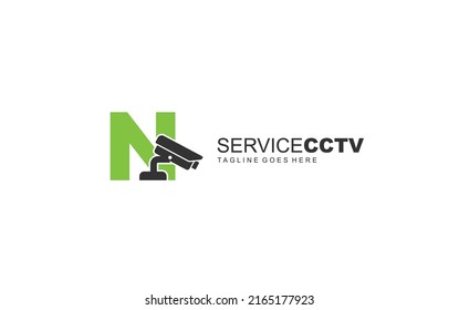 N Logo cctv für Identität. Vektorgrafik für Ihre Marke.