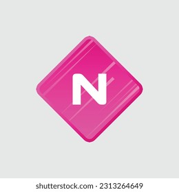 N logo Colorful Vector Design. Icon Concept. Abstract modern