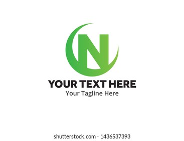 n logo creative design in flat style with color , initial n logo creative for identity and community