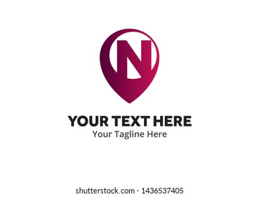 n logo creative design in flat style with color , initial n logo creative for identity and community