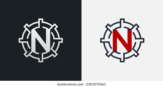 N Logo Design. Clean and Modern Letter N Logo in Round Shape