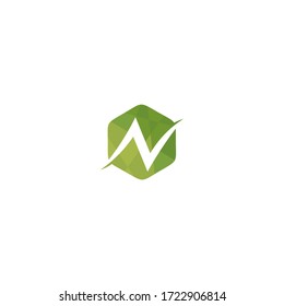 N logo design concept, icon logo, geometric logo