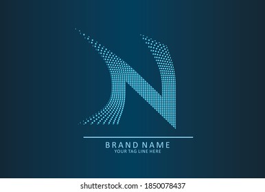 N Logo Design with Creative Modern Trendy Typography. Minimalist, Creative, Unique, Modern Logo Design.