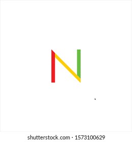 n logo design. letter logo design