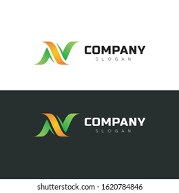 N Logo Design Letter Vector 