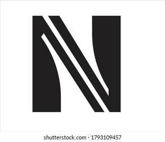 n diseño de logotipo y letras de logotipo