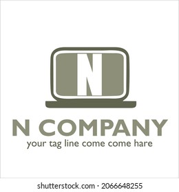 N Logo-Design auf Einzelhandelsthema
