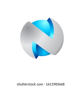 n logo design simple modern template