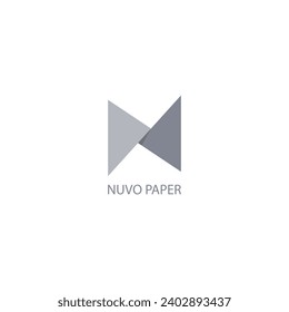 N Logo Design With style paper
