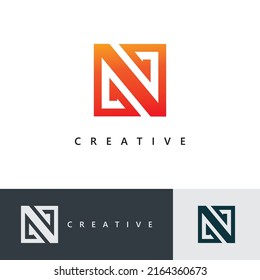 N Logo Design and template. Creative N icon initials based Letters in vector.