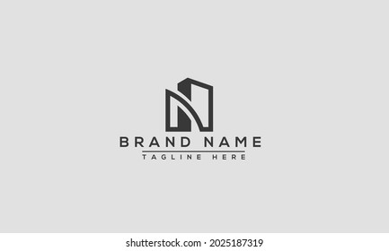 N Logo Design Template Vector Graphic Branding Element.
