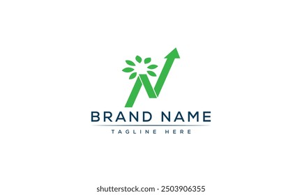 N logo Design Template Vector Graphic Branding Element.