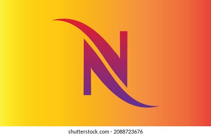 N logo Design use for your company logo in the creative lettering style.