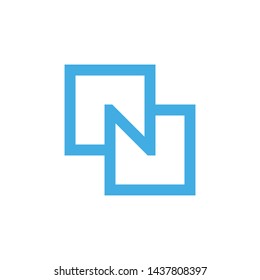 N logo design vector. Universal N logo.