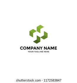 N logo designs on isolated white background