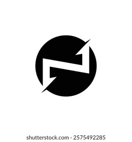 The "N" logo features a modern design symbolizing motion, continuity, and innovation. It is suitable for technology companies, logistics, or global brands and is easily adaptable across various media.