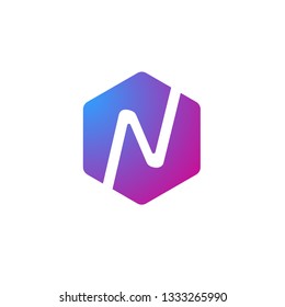 N logo with gradient color