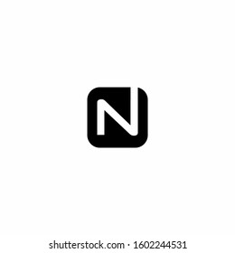 N logo icon design template elements