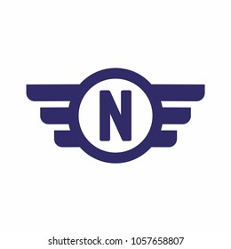 N logo icon vector. Fly logo