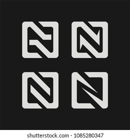 N logo initial letter design template vector 