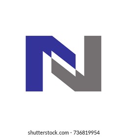 N logo initial letter design template vector