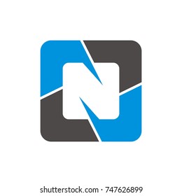 N logo initial letter design template vector
