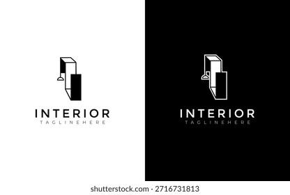 N logotipo design interior arquitetura moderna 