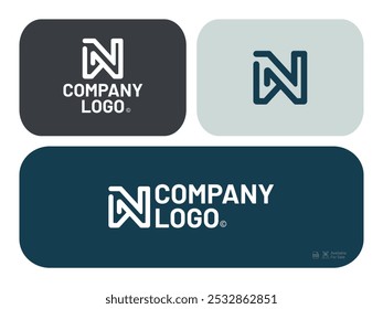 N logo latter logo design