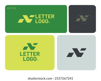 N logo latter logo design
