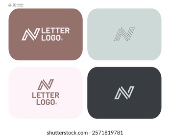 N logo latter logo design