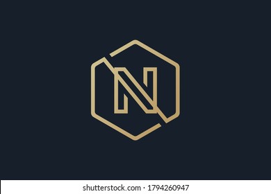 N logo . Letter N logo design . modern letter N line logotype . vector illustration