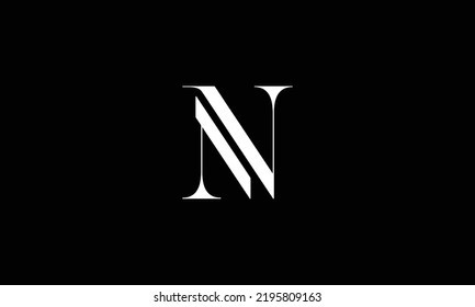 N logo letter design on luxury background. NN logo monogram initials letter concept. N, NN icon logo design