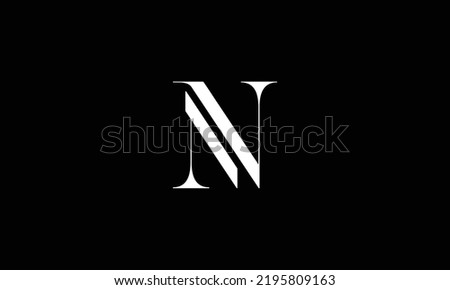 N logo letter design on luxury background. NN logo monogram initials letter concept. N, NN icon logo design Stock fotó © 