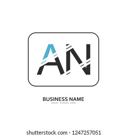 A N AN Logo Letter Design Vector