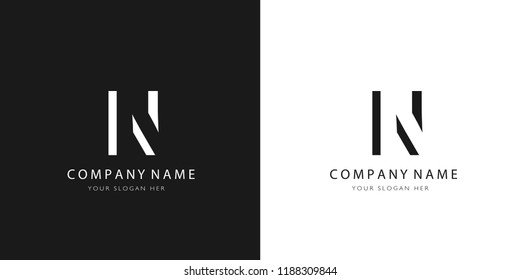 n logo letter modern design