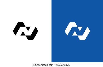 n logo letter modern design