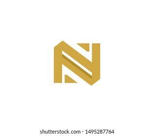 N logo letter vector design 
