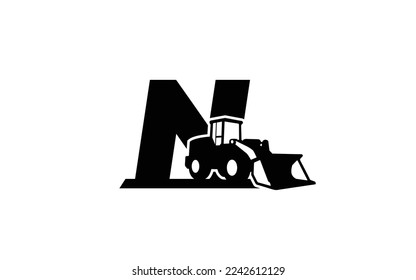 N Logo with Loader letter concept for template 