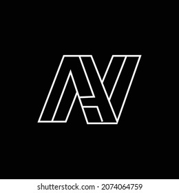 N logo made of lines white color
