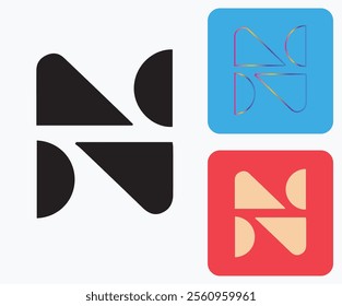 N Logo, N Monogram,  Letter N Logo, Creative Icon, Modern, Vector