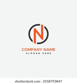 N logo, N monogram logo vector template
