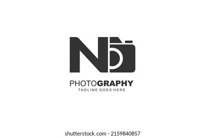 N logo photography for branding company. camera template vector illustration for your brand.