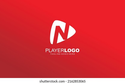 N logo Play for branding company. sign template vector illustration for your brand.