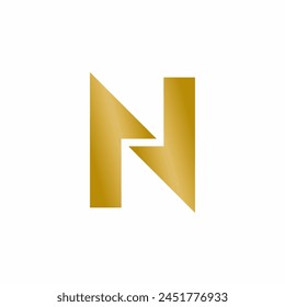 N logo simple clean and elegance