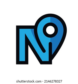 Logotipo N, simple y moderno, vector EPS 10