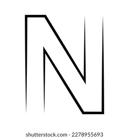 N logo studio letter n design icon logotype technology font 