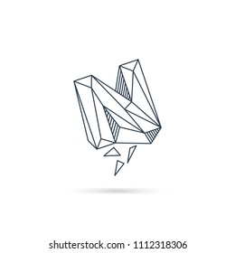 n logo template gem stone vector illustration graphic  design download