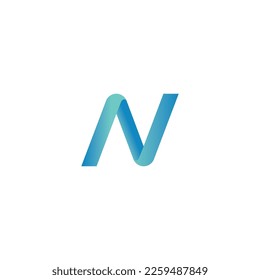 N logo template gradient web design vector